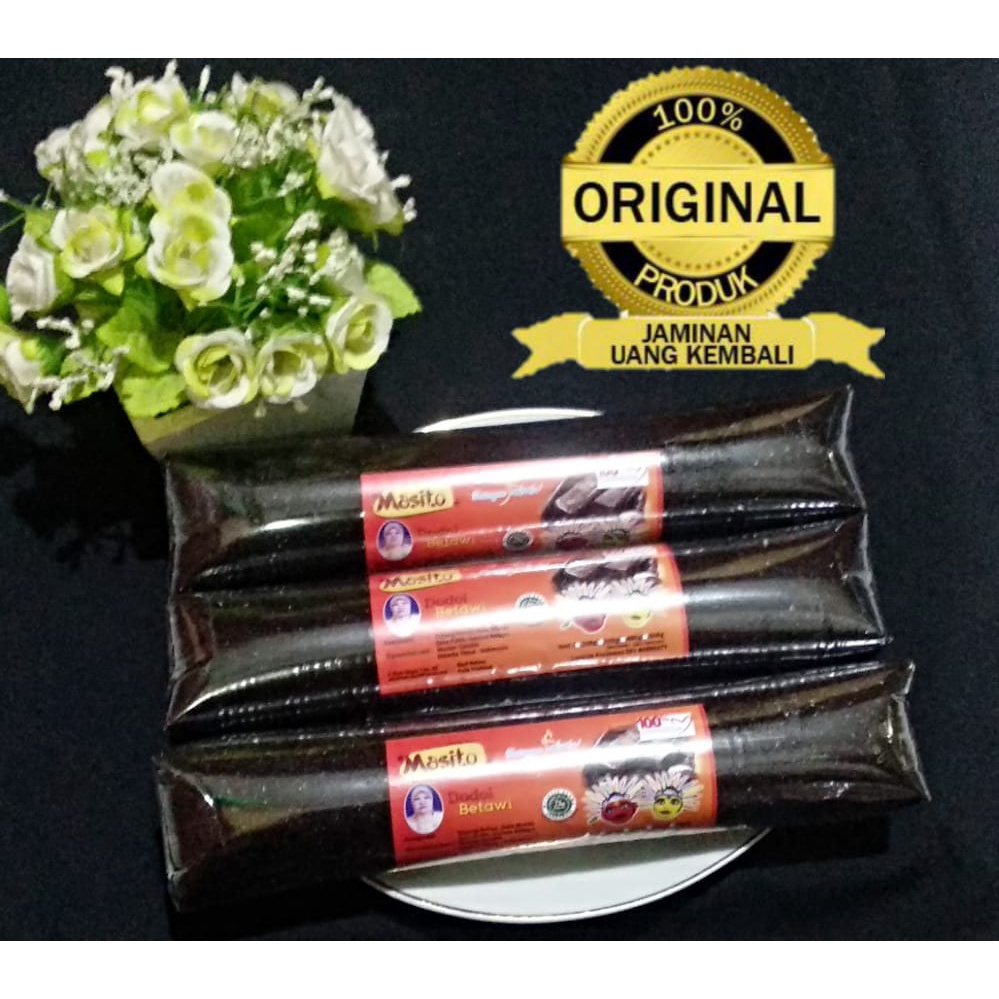 

Ketan hitam_DODOLCONDET KHAS BETAWI PAKET GULUNGAN (BENTELAN) ISI 3, 1Kg