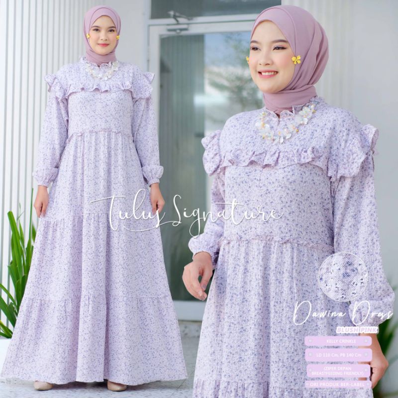 DAWINA DRESS BY TULUS SIGNATURE / DRESS MOTIF WANITA MUSLIMAH / Maxi LD 110