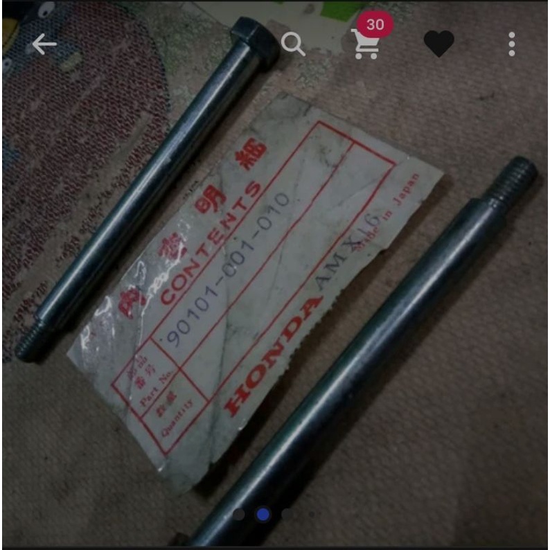 baut engsel jog jok sadel sedel Honda pispot c50 c70 c90 ct70 ct90 ca105t ct110 ori original nos 901