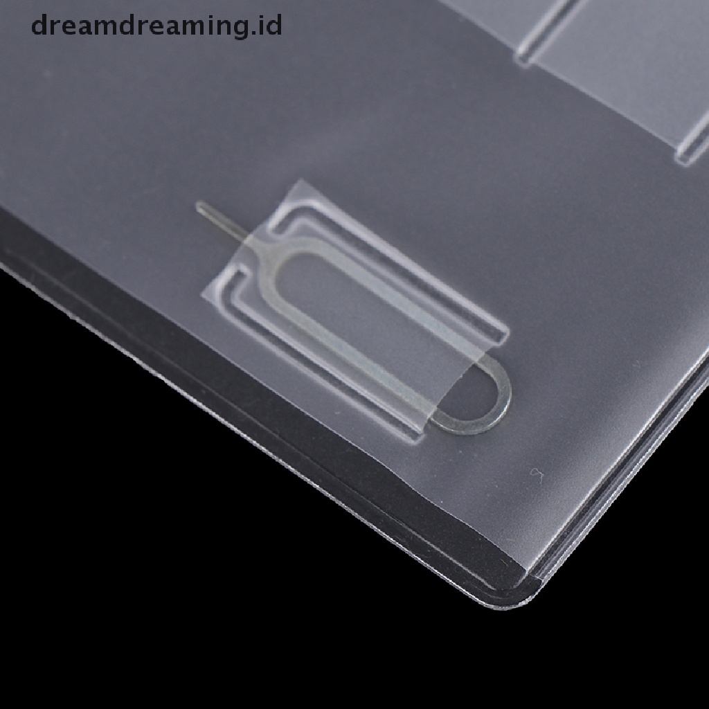 (dreamdreaming.id) 5pcs Case Transparan Universal Portable Holder 6 Kartu Sim Memory