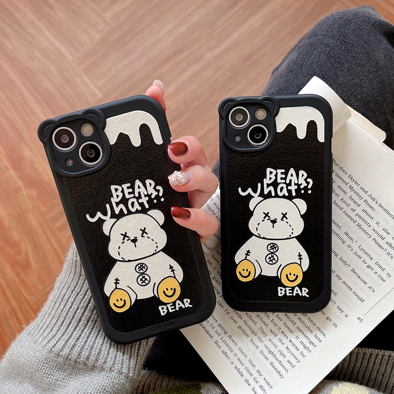 Casing Soft case Tpu Motif Beruang Kartun Untuk iPhone 11 / 12 / 13 Pro Max / 7 / 8 + / XR / X / XS Max