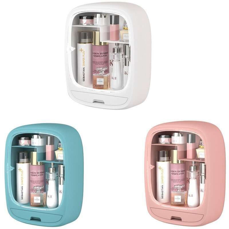 SHENAR Rak Kosmetik Gantung/ Rak Make Up/ Box Storage/ Rak Organizer Kosmetik Rak Gantung Oval