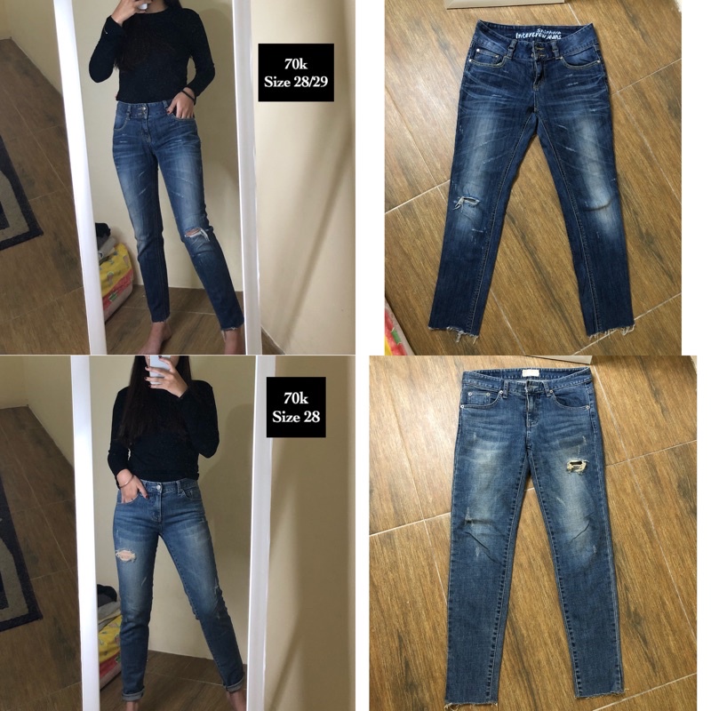 (PRELOVED) Celana jeans wanita thrift/jeans hw wanita/jeans h&m wanita