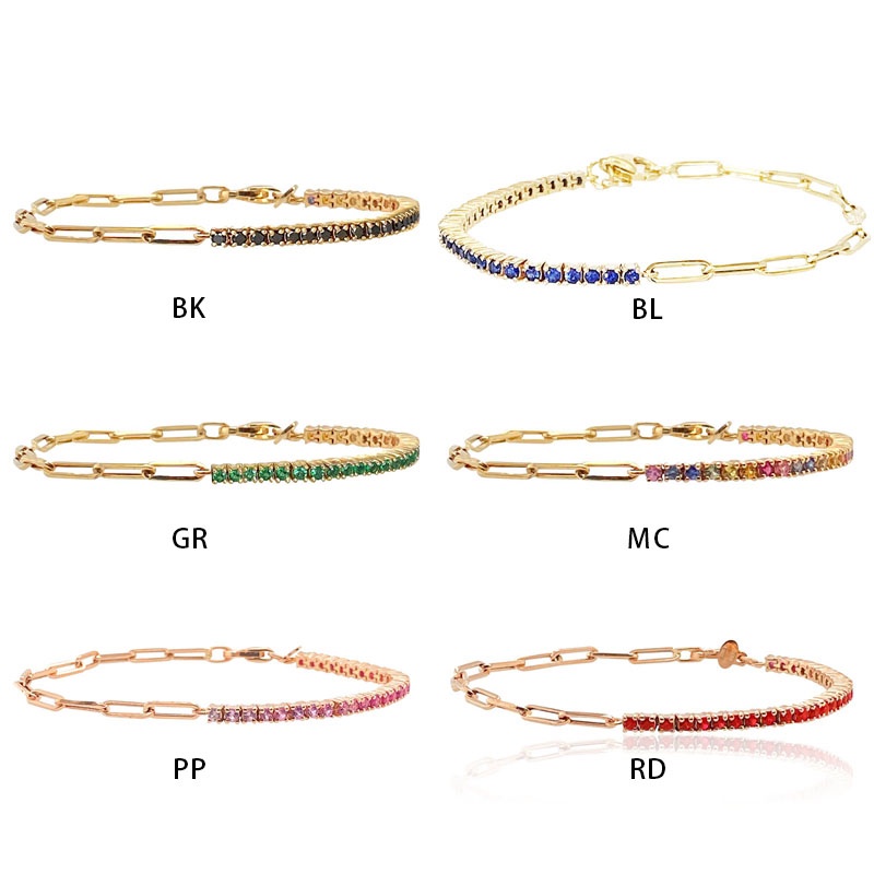 Gelang Rantai Tunggal Bahan S925 Silver Aksen Berlian Gaya Retro Hip-Hop Untuk Wanita