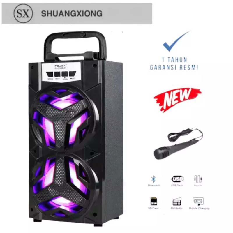 SPEAKER BLUETOOTH MH-38BT GRATIS MIC KARAOKE/SPEAKER BLUETOOTH SUBWOOFER AKTIF FLECO F-4102 GRATIS M