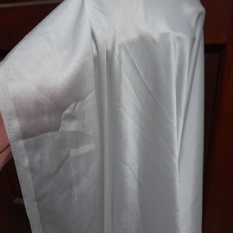 Jual Grosir Kain sutra viskos warna putih polos bahan ecoprint murah yogyakarta meteran 100x115cm