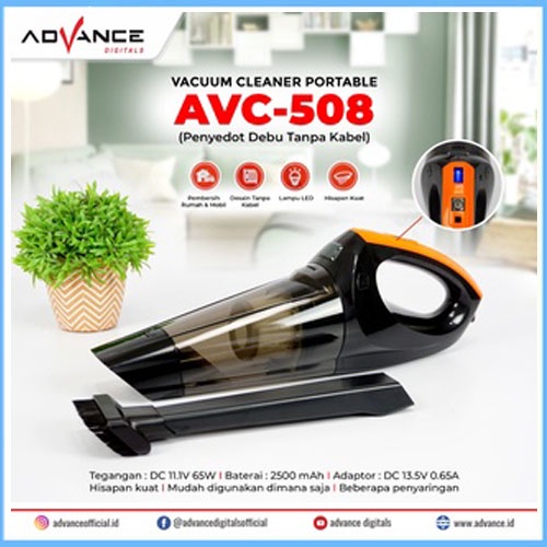 Advance Vacuum Cleaner AVC 508 Penyedot Debu Portable Wireless TERBARU