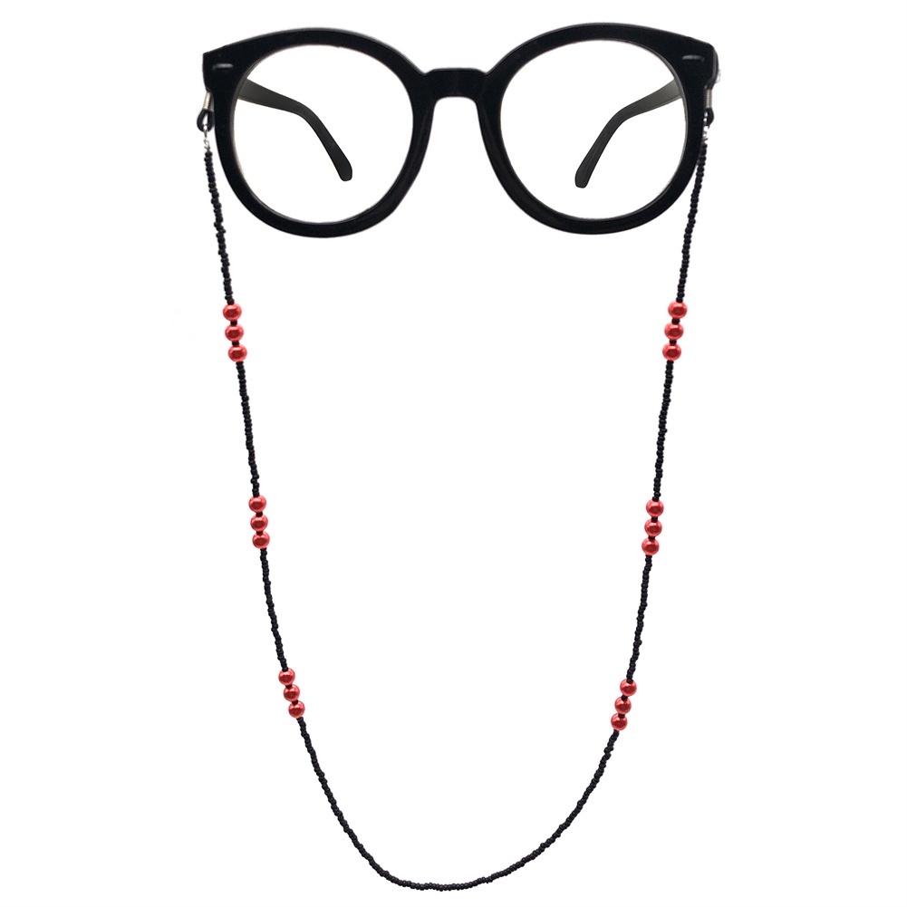 Hand Beaded Glasses Chain Pearl Mask Rope Rice Beaded Glasses Lanyard Mask Extension Strap -OW-