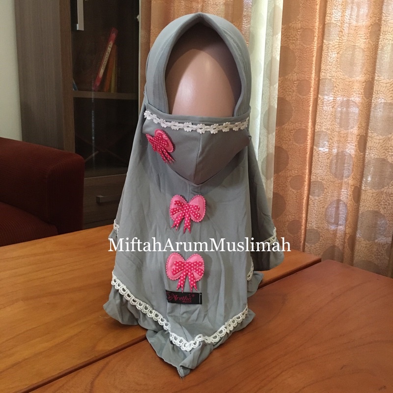 Jilbab Hijab Anak free Masker