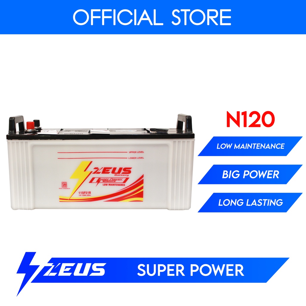Jual AKI MITSUBISHI BUS ZEUS N120 / 115F51 Aki Basah 12V / 120Ah