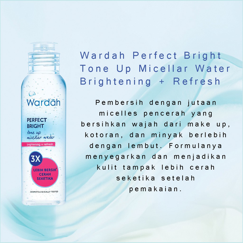 Wardah Perfect Bright Micellar Water 100 ml / Wardah Perfect Bright Tone Up Micellar Water / Wardah Perfect Bright Series