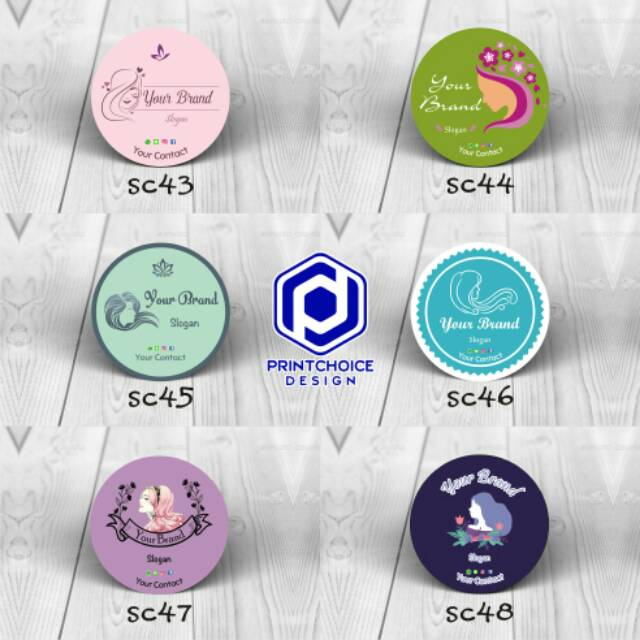 Label stiker produk skincare free desain ukuran A3