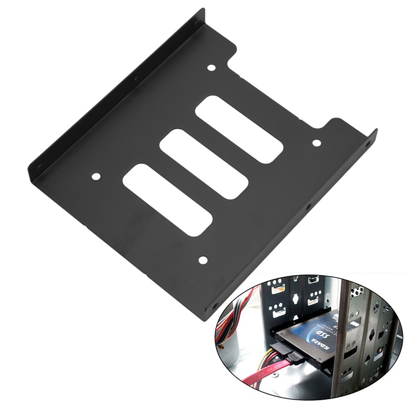 Btsg 2.5 &quot;Sampai 3.5&quot; SSD HDD Metal Adapter Mounting Bracket Hard Drive Holder Dock Untuk PC