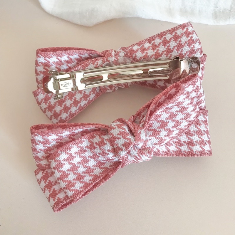 Image of houndstooth french clip 10cm - handmadebyalice #2