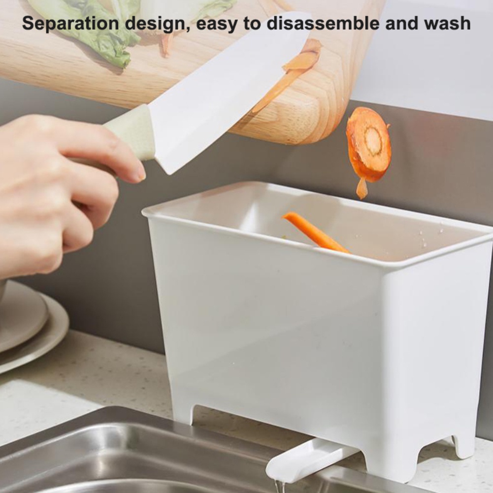ღ Limbah Dapur Drain Ember Saringan Sup Filter Tempat Sampah Dapur Sisa Makanan Drain Penyimpanan Kotak Kering Basah Pemisahan Ember Penyimpanan organizer Dapur