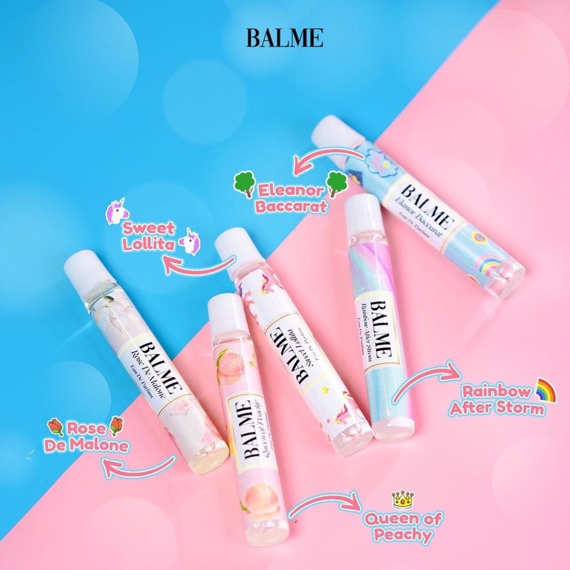 Balme Roll On Parfum Wanita Pria Parfume Farfum Wanita Tahan Lama Dan Wangi 24 Jam Non Alkohol Original 100% 10ml