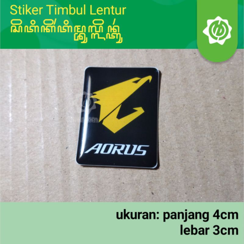 

Stiker timbul lentur logo Aorus