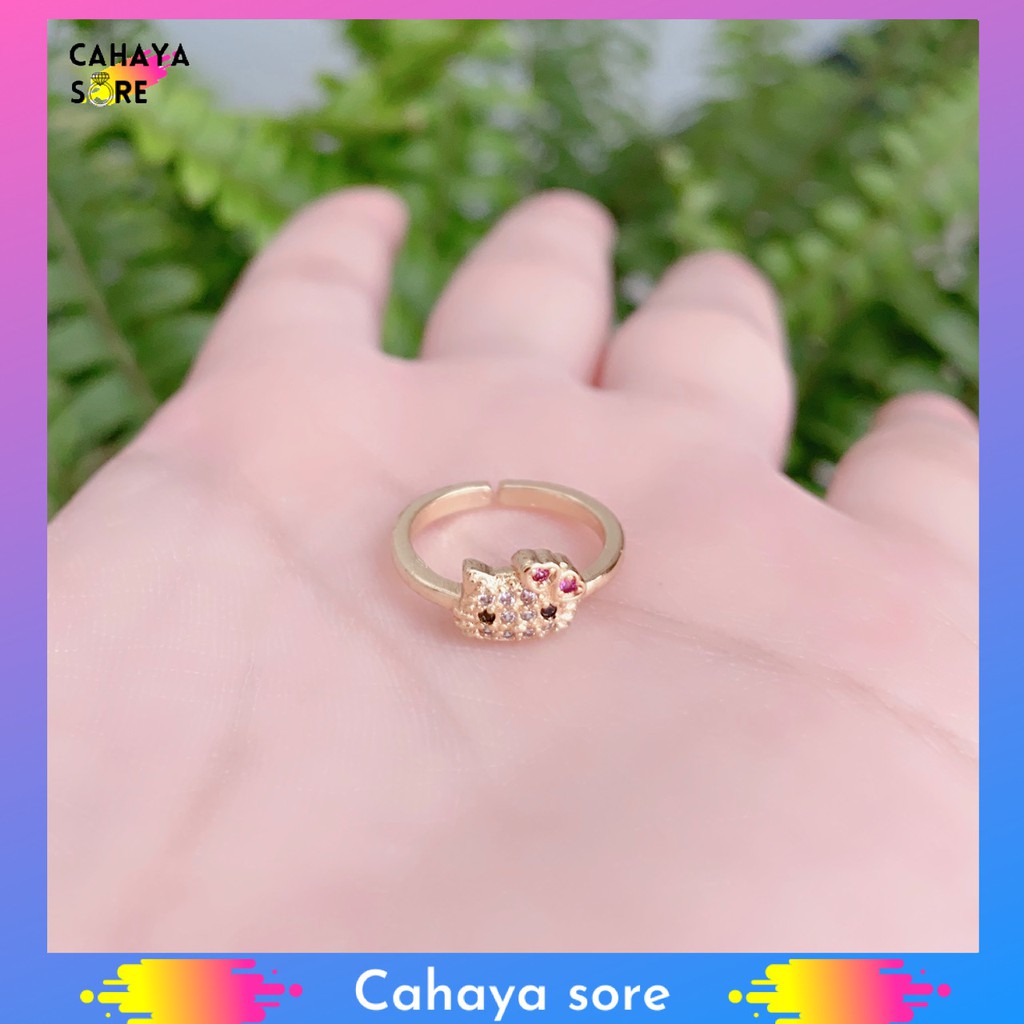 Cincin Xuping Gold Cincin Anak Permata Kucing Hello CA01