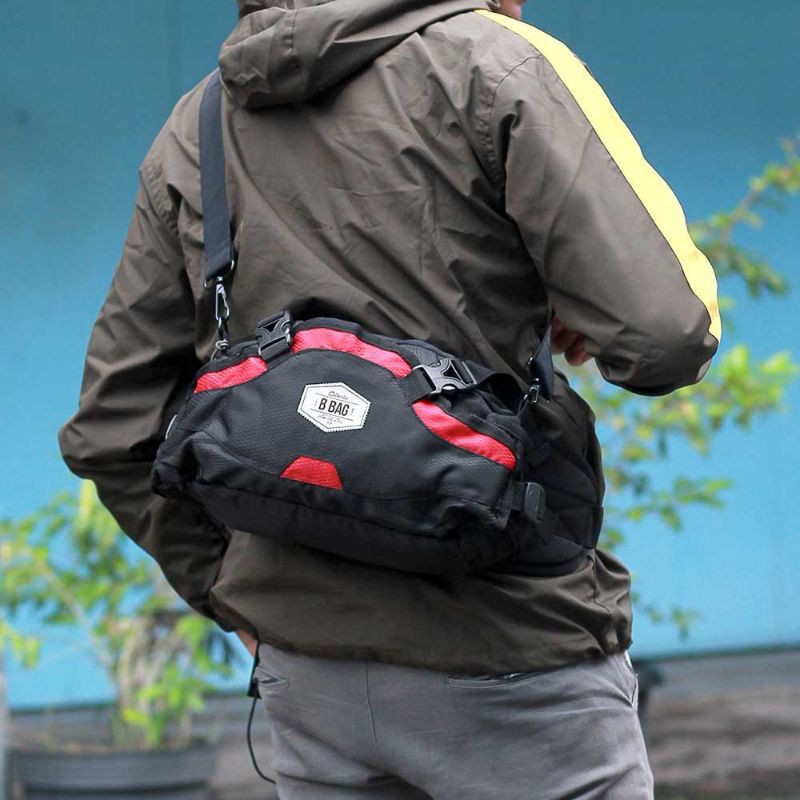 New Arrival - Tas waistbag pria salempang gunung jumbo doble premium bahan dolby sarang tawon promo