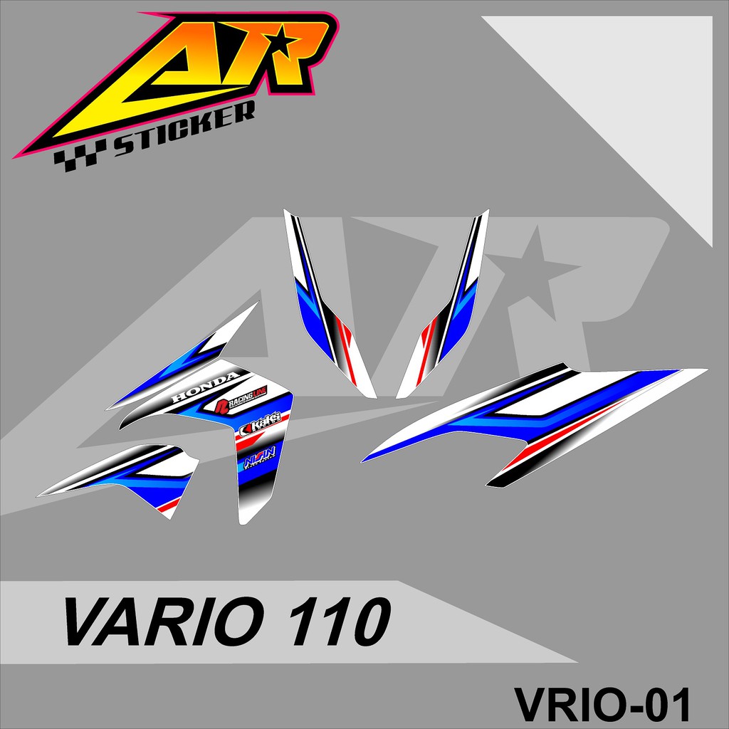 Sticker Striping Variasi Motor Vario Techno 110 Racing V 01