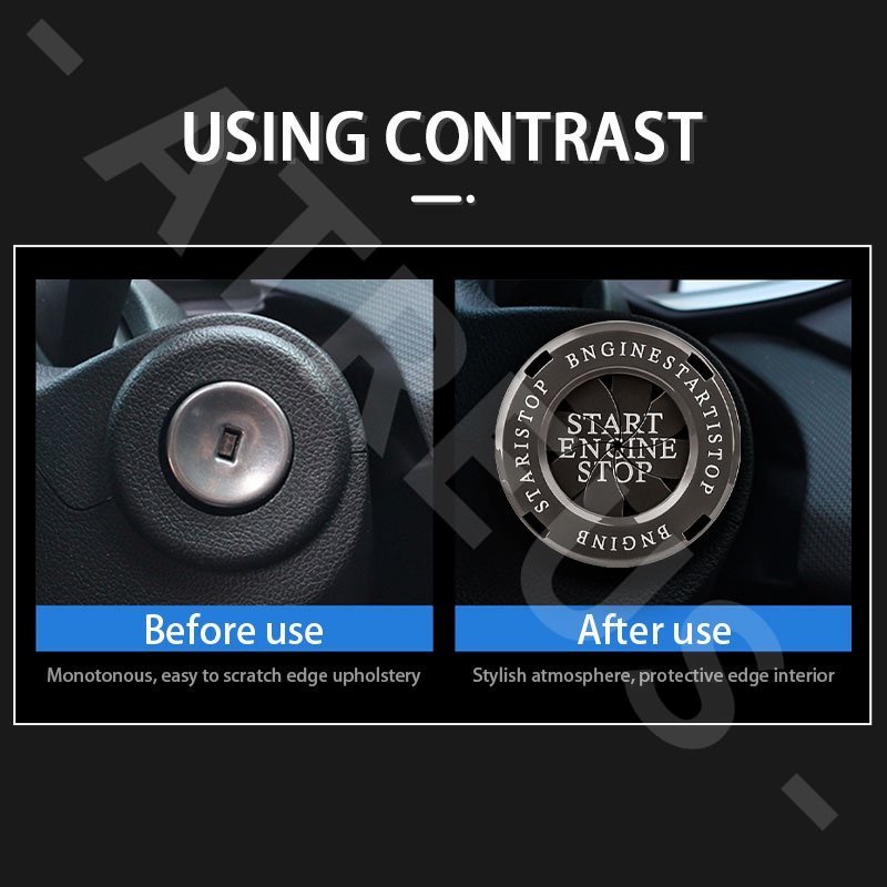 Wuling Car Lgnition Switch Ring Mesin Start Stop Tombol Metal Protect Cover Untuk Cortez Almaz Confero s Confero