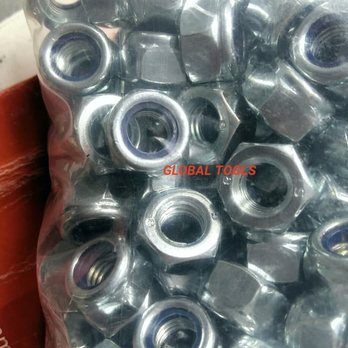 Nylon nut m6 mur kunci 10 seal nut oil seal nut 6mm mur galvanized 4.6