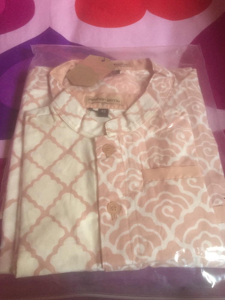 Couple Batik Ayah Dan Anak Cream By Rayhan Batik