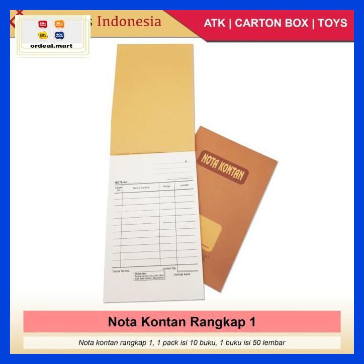 

6Rtiut7- Nota Kontan Rangkap 1 1Pak Isi 10 Buku 5Ea5W5-