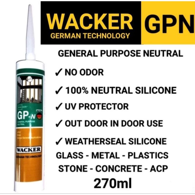 Silicone Sealant Wacker GPN Netral / LEM KACA WACKER GP-N