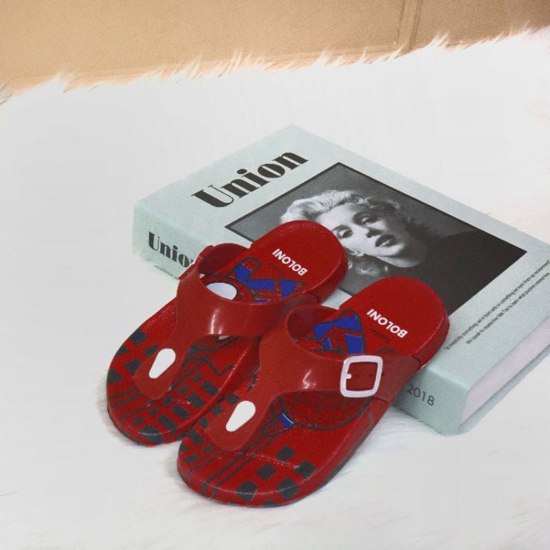 sandal jepit anak laki laki spiderman 2 3 4 5 6 7 8 9 10 th sandal anak Cowok keren sandal karet sandal trendy