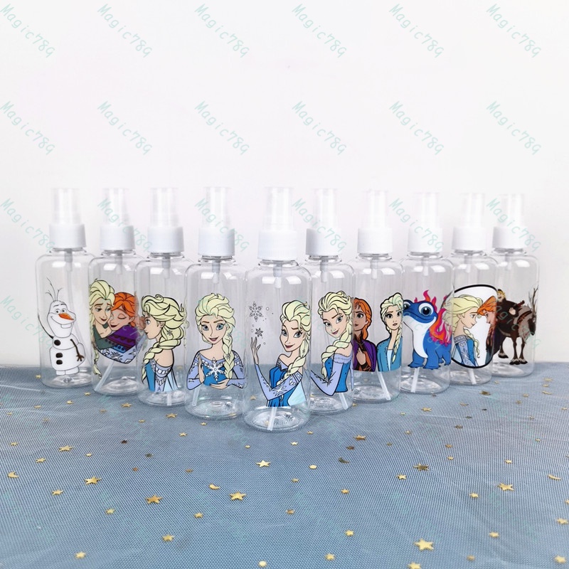 Magic789 Lovely Frozen Elsa Spray Bottle for Cosmetic 100ML Plastic Cartoon Travel Size Bottles