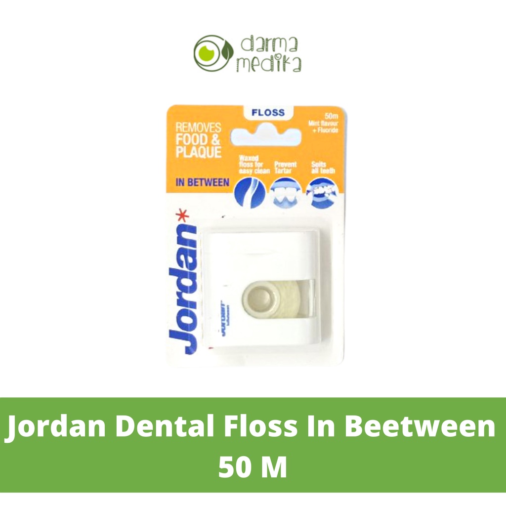 Jordan Dental Floss In Between 50m Mint Flavour + Fluoride