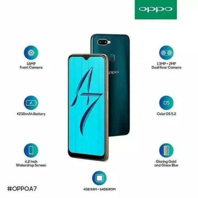 Oppo A7 Ram 4/64GB Garansi Resmi 1 Tahun - | Shopee Indonesia