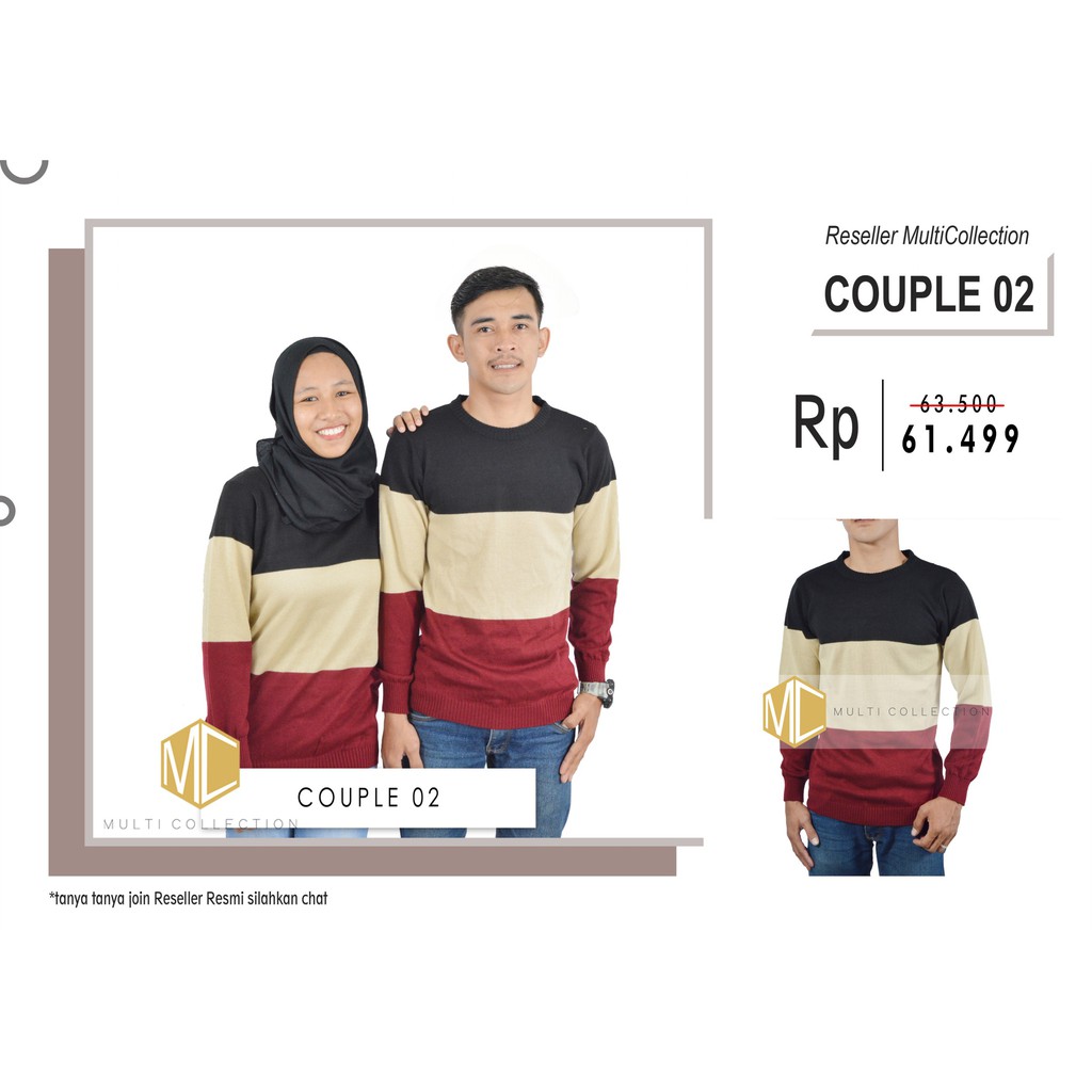  SWEATER RAJUT COUPLE 02 MCRD Shopee Indonesia