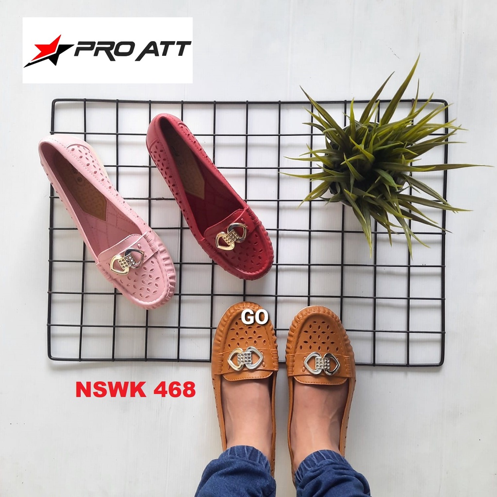 BB ATT NSWK 468 SEPATU KARET WANITA Flat Shoes Anti Air Nyaman Ringan