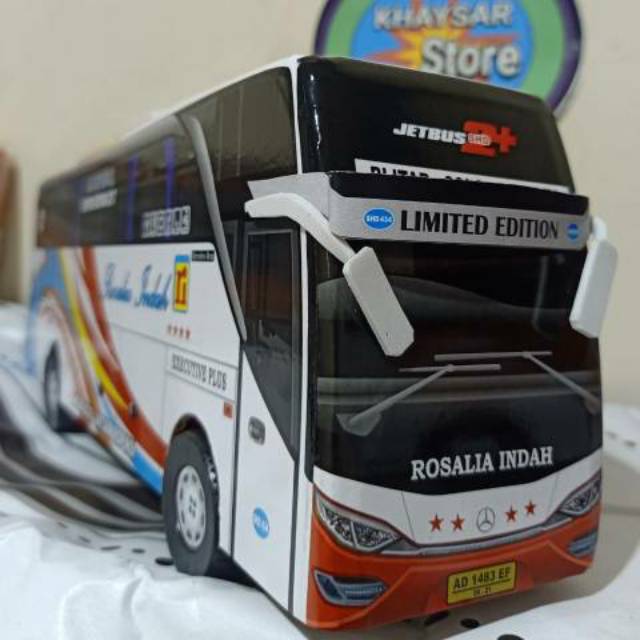 Miniatur Bus bis / mainan bus bis  Rosalia Indah Limited 2017 Putih