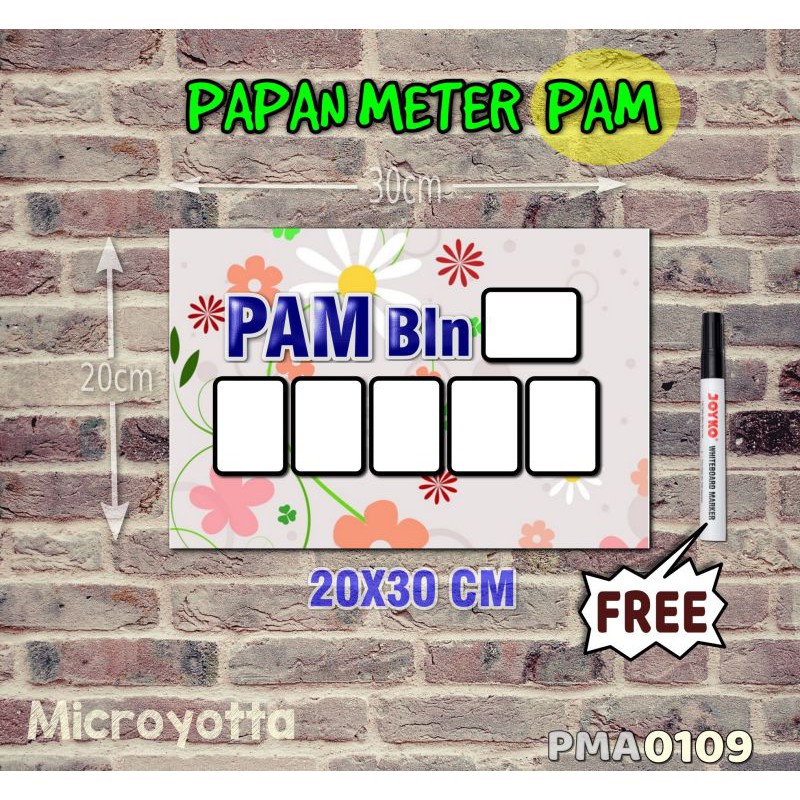 

Microyotta Papan Meter Listrik PLN PAM motif Unik - Floral 09