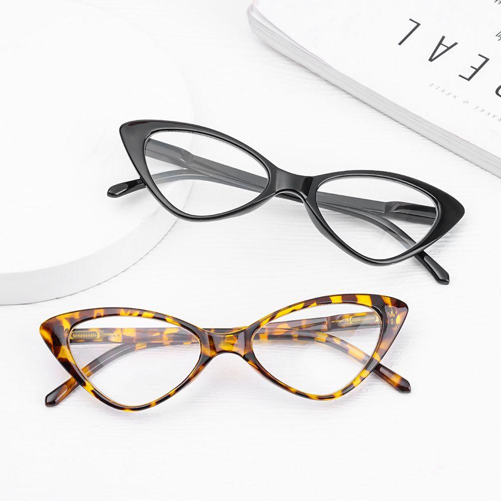 Kacamata Presbyopia Mata Kucing Nanas Fashion Lensa HD Bening Lensa Bening Ultra-Ringan