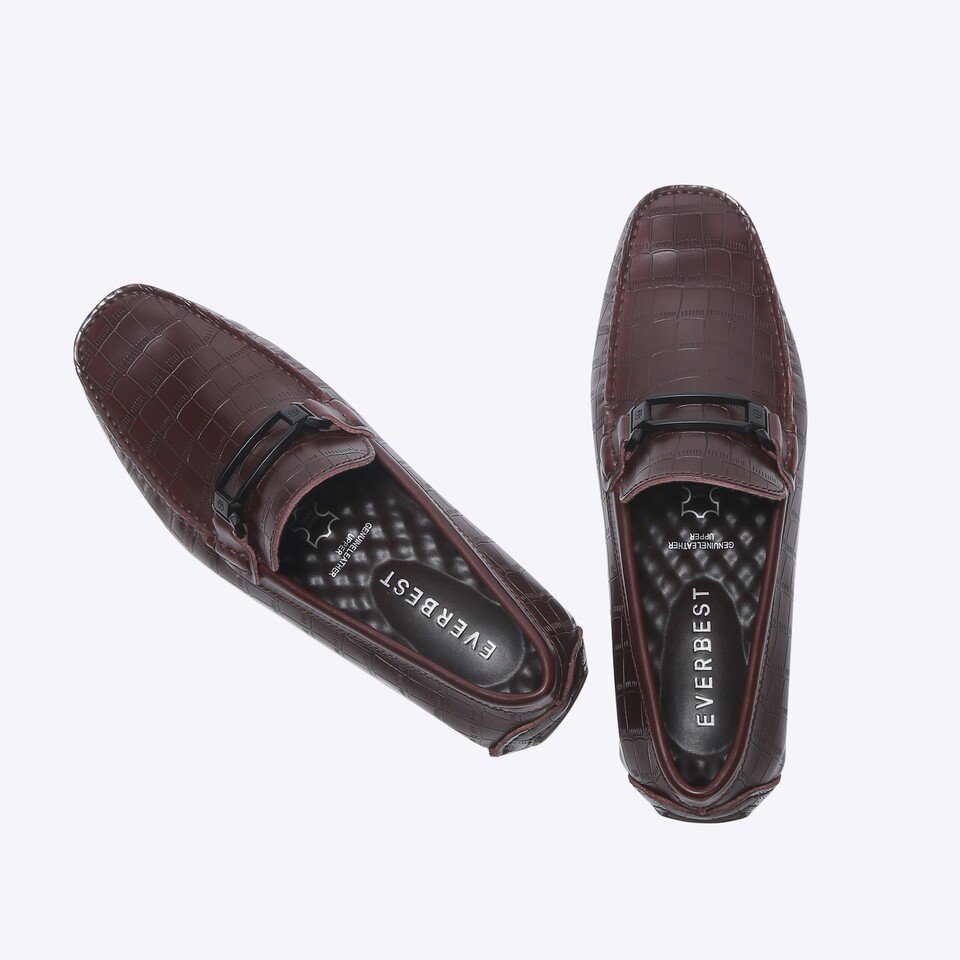 SEPATU LOAFER EVERBEST PRIA ORIGINAL PANSUS KULIT BRANDED COKLAT EM12