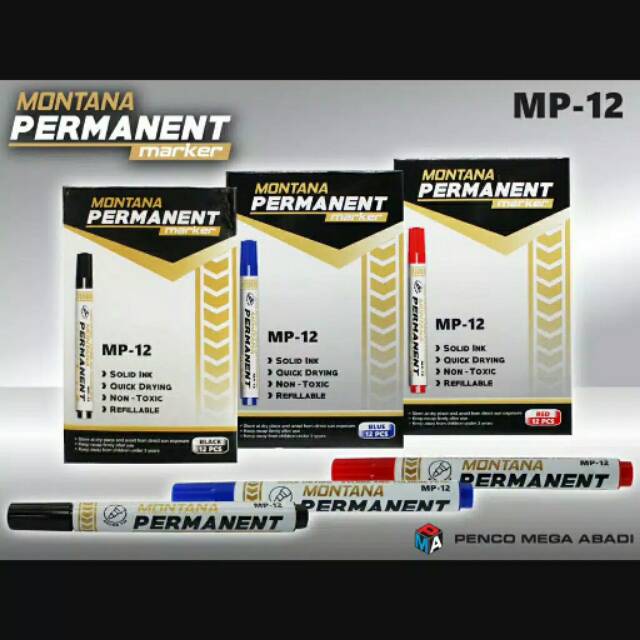 

Spidol Montana Permanen Marker MP-12 Per Lusin