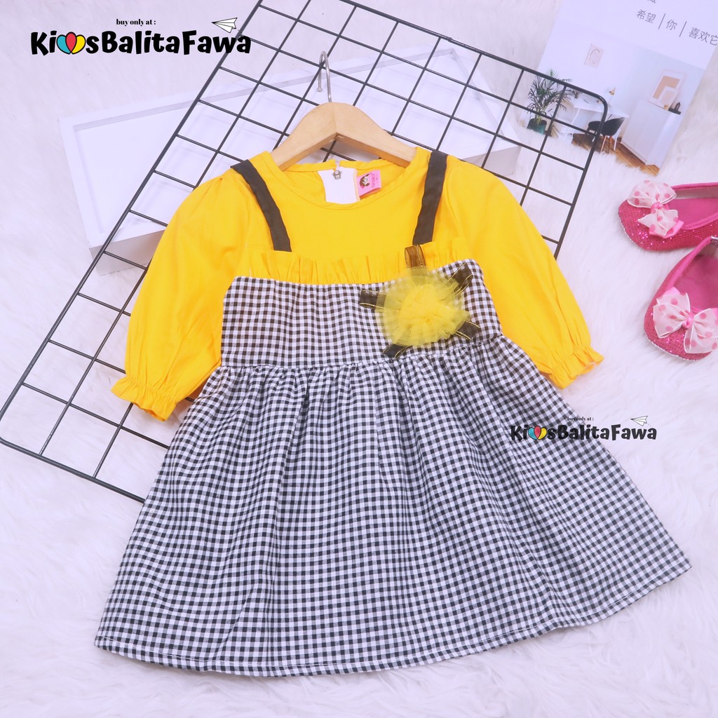 Debby Square 3-18 Bulan - Dress Import Branded Baju Anak Perempuan Bayi