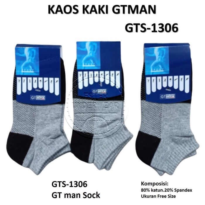 Kaos Kaki GTMAN SPORT GTS-PENDEK ISI 1Pcs