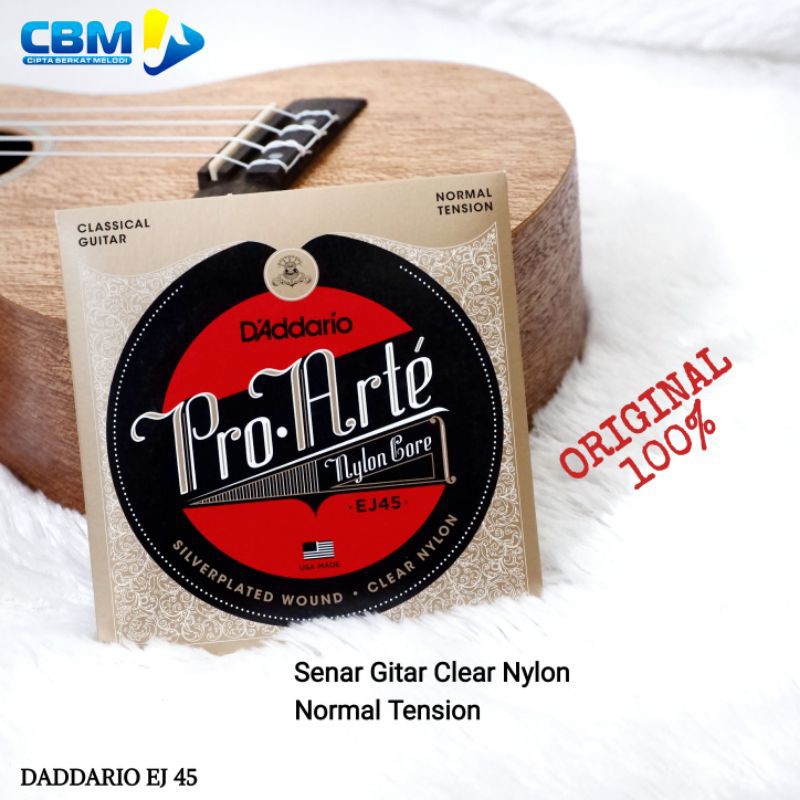 D'Addario EJ 45 Senar Gitar Clear Nylon Original USA