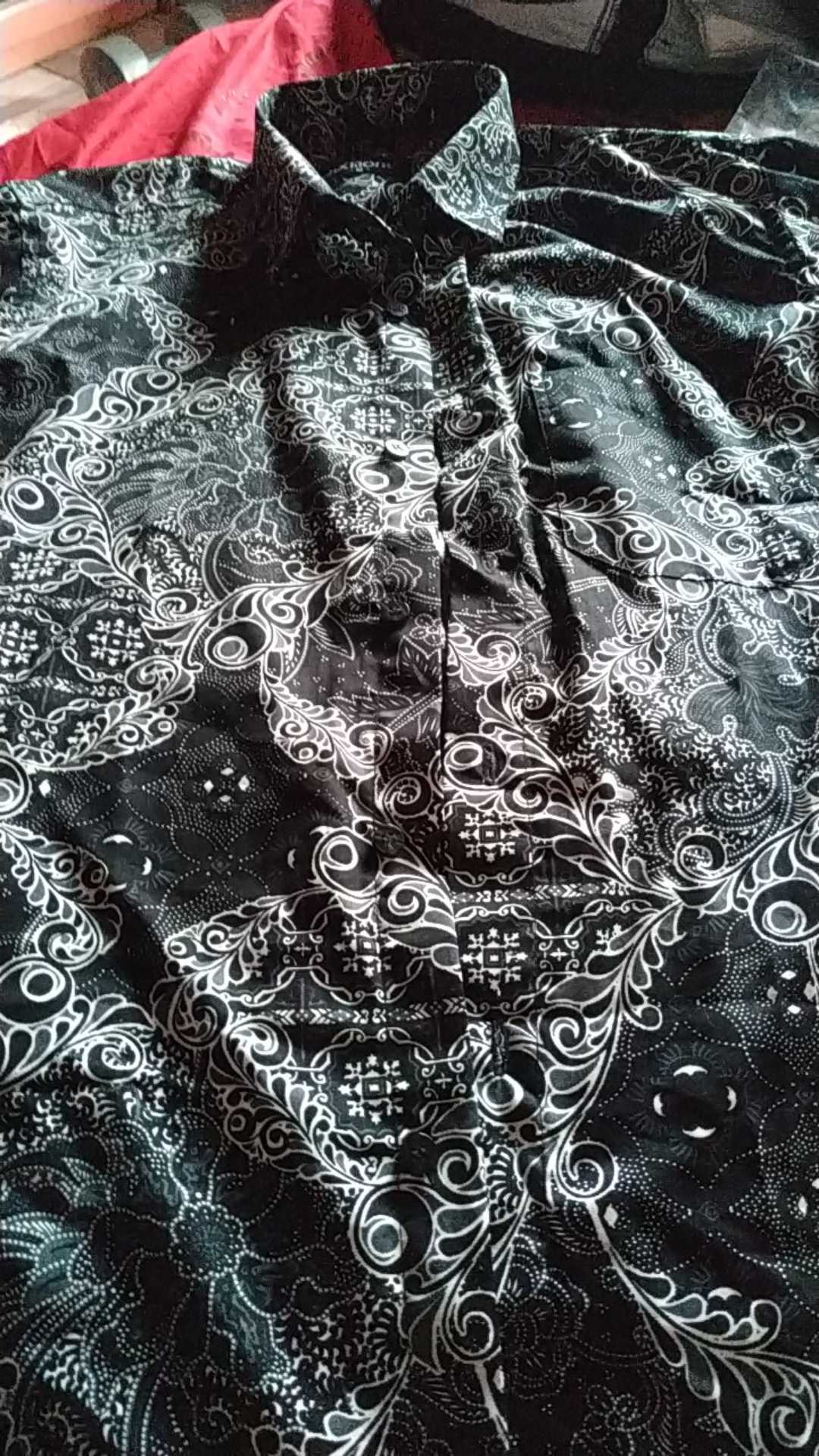 Kemeja Batik Pria Lengan Panjang Bl11 Katun Motif Modern Dixmont Semi Slimfit Premium