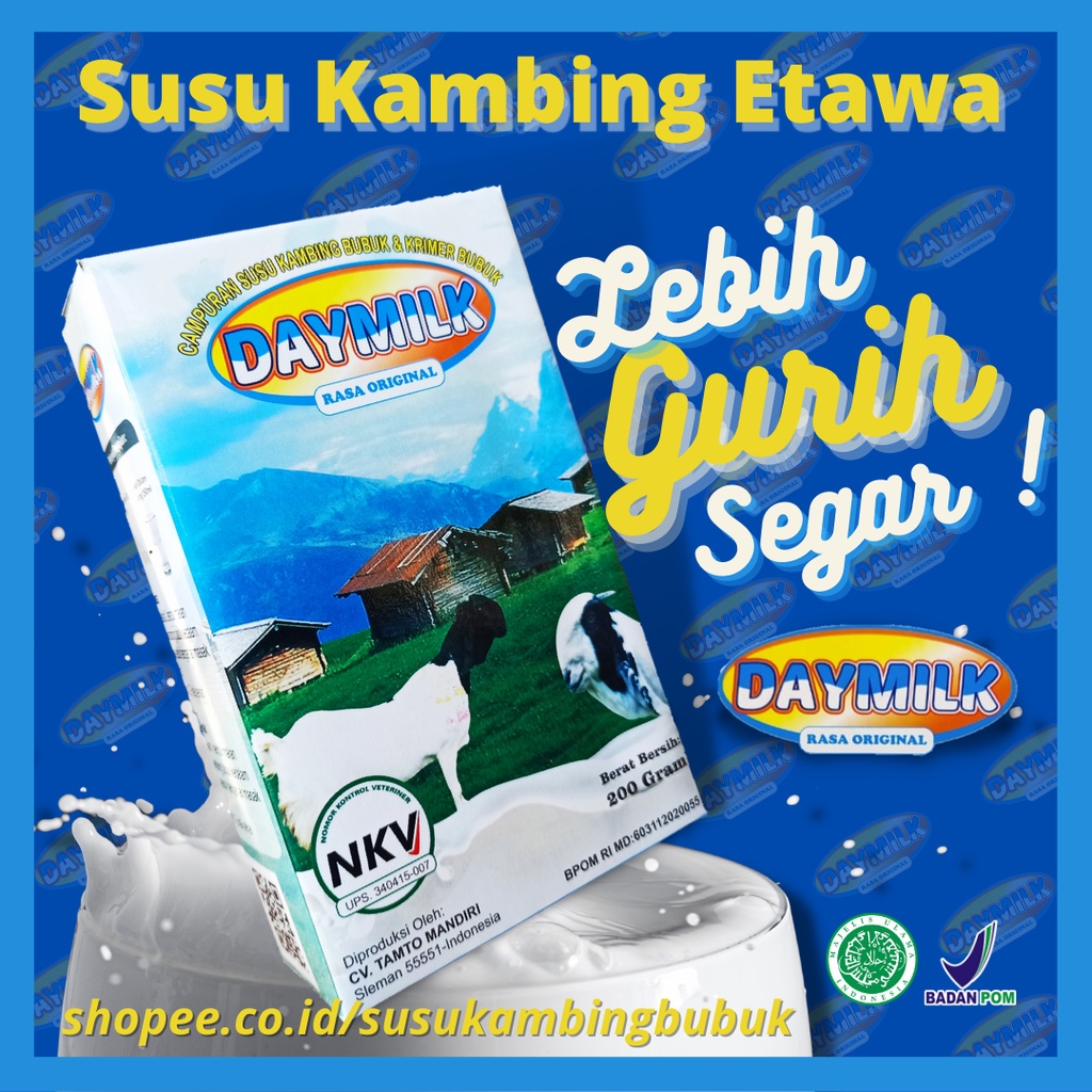 

Susu Kambing Etawa Bubuk DAYMILK 200gr Halal Bpom