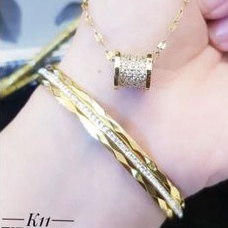 Titanium Set Kalung dan Gelang Wanita GL990S