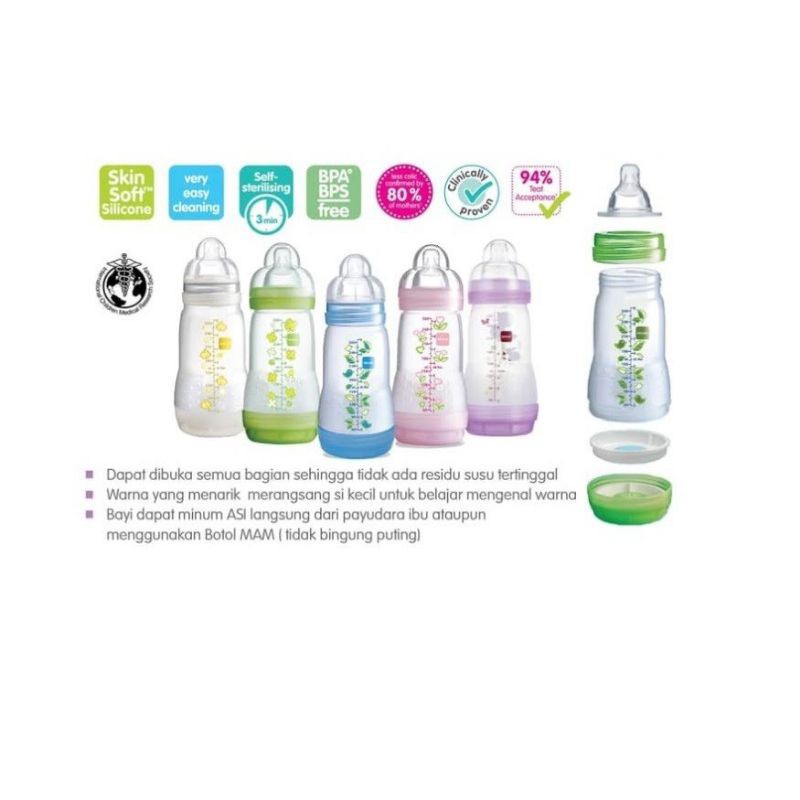 MAM Anti Colic Bottle Botol Susu [260 mL] - Ivory