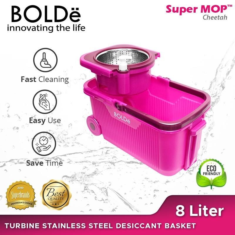 Alat Pel Lantai BOLDe Super MOP Cheetah Stainless Steel Roda