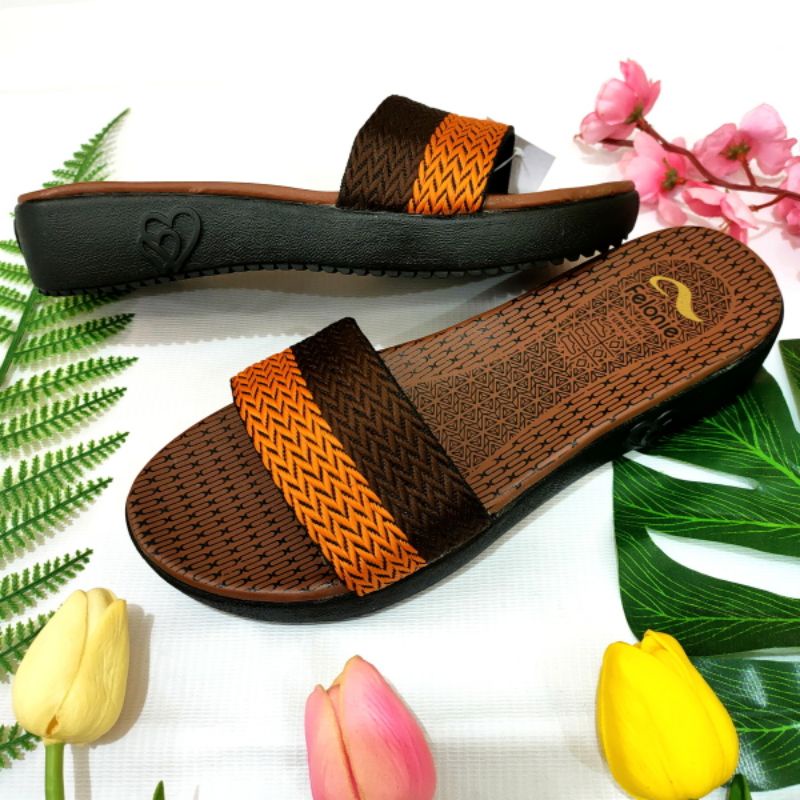 sandal wanita turki cantik. sol love elegant 3cm ringan. motif 2 warna. Felonie MRJ 01