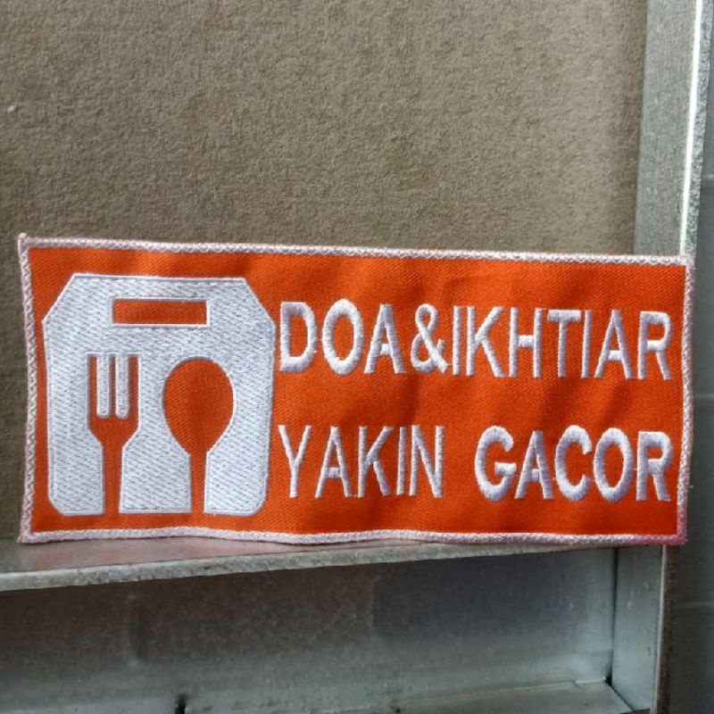 Bordir OJOL Shope Food Sopi Traveloka Eats Bet Emblem Doa Dan Ikhtiar Yakin Gacor Jaket Ojek Online 